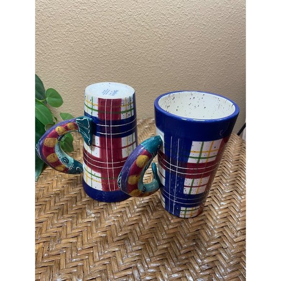 Julie Ueland Shorelines Fisherman Mug Fish Handle Otagiri - Picture 1 of 7